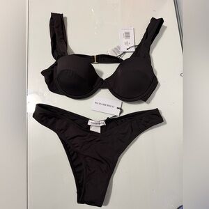 WeWoreWhat Dark Bikini Set